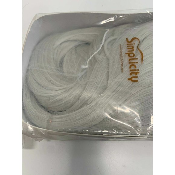 Long Flowing Silver Wig 40" Role Play Dress up Halloween Parties Wig Cap  NEW - Picture 12 of 12